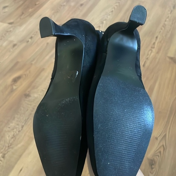 C Comfort est.1946 woman’s gold stud high boot size 6 black kitty heel comfort - Picture 5 of 8